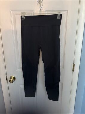 PINK Victoria's Secret Black High-Waist Ribbed Leggings